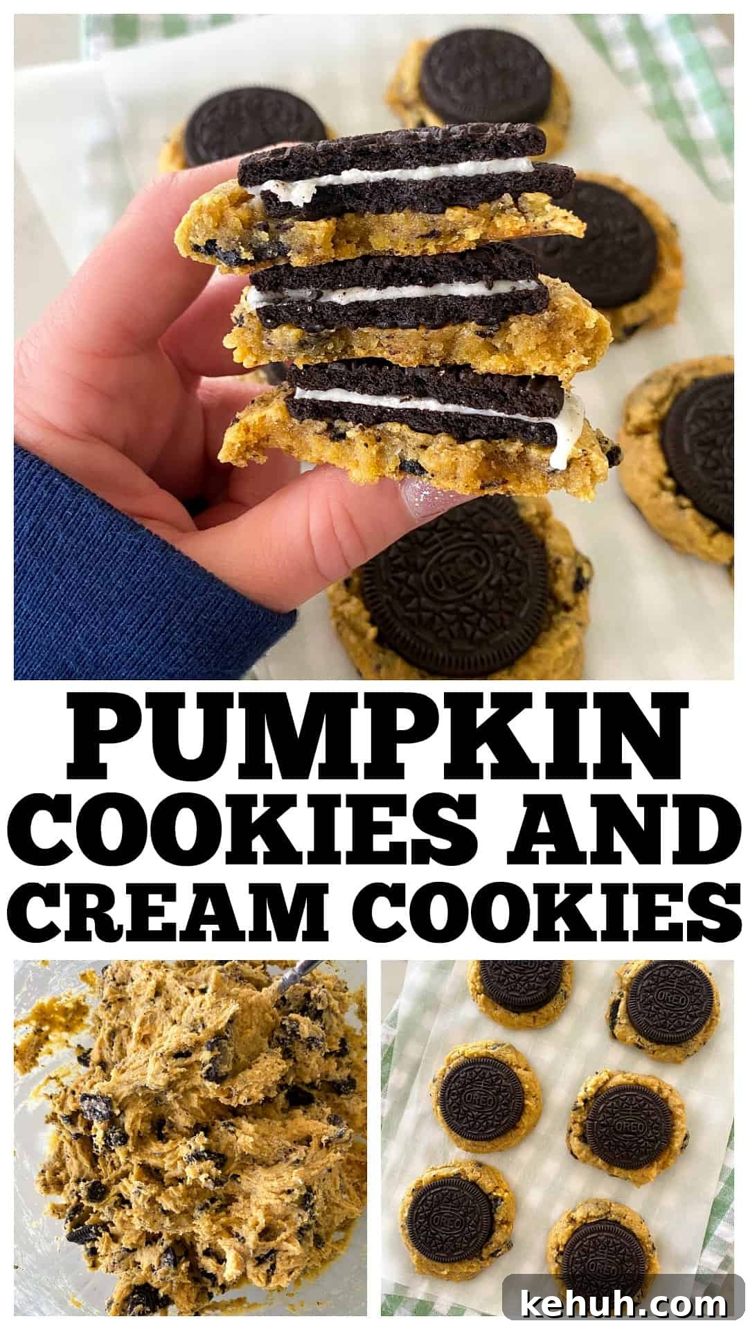 photo collage cookies and cream cookies
