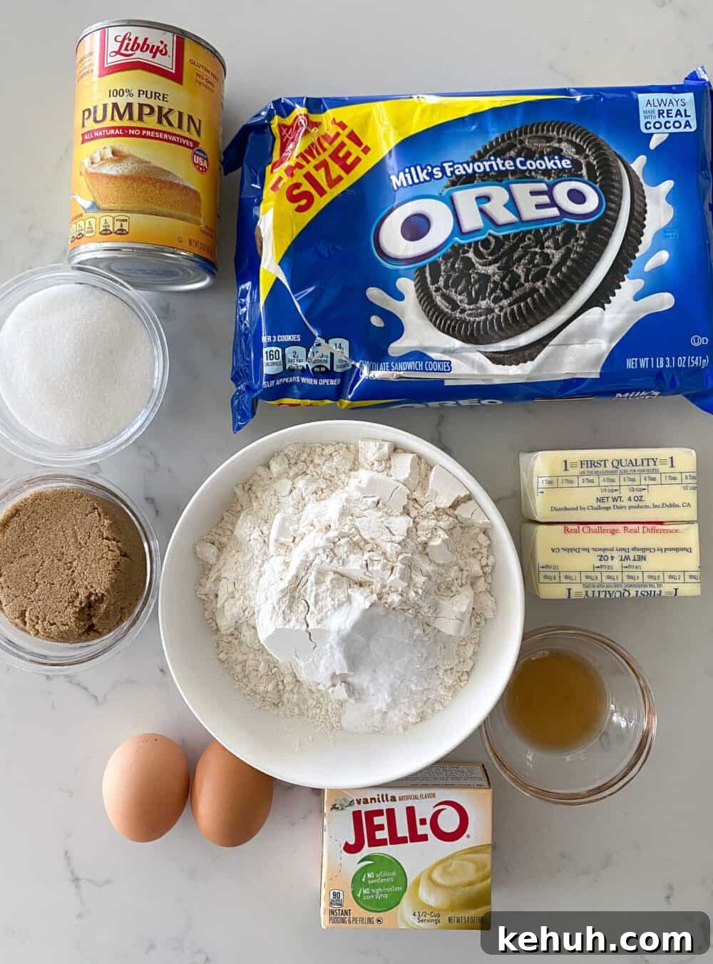 ingredients for cookies and cream cookies