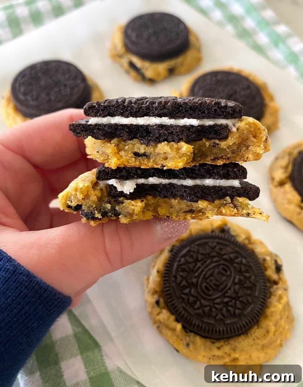 baked cookies and cream cookies
