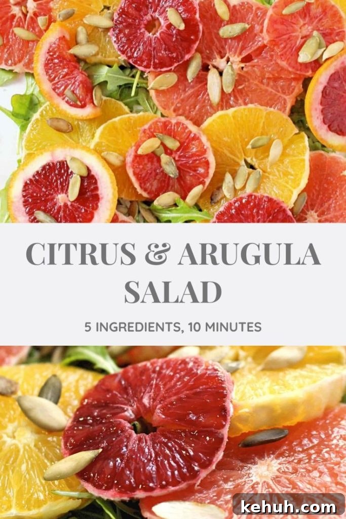 Winter Citrus & Arugula Salad with Honey-Mustard Dressing 4 Winter Citrus and Arugula Salad