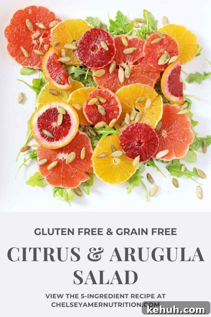 Winter Citrus & Arugula Salad with Honey-Mustard Dressing 5 Winter Salad