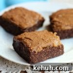 Raw caramel-topped brownie bars