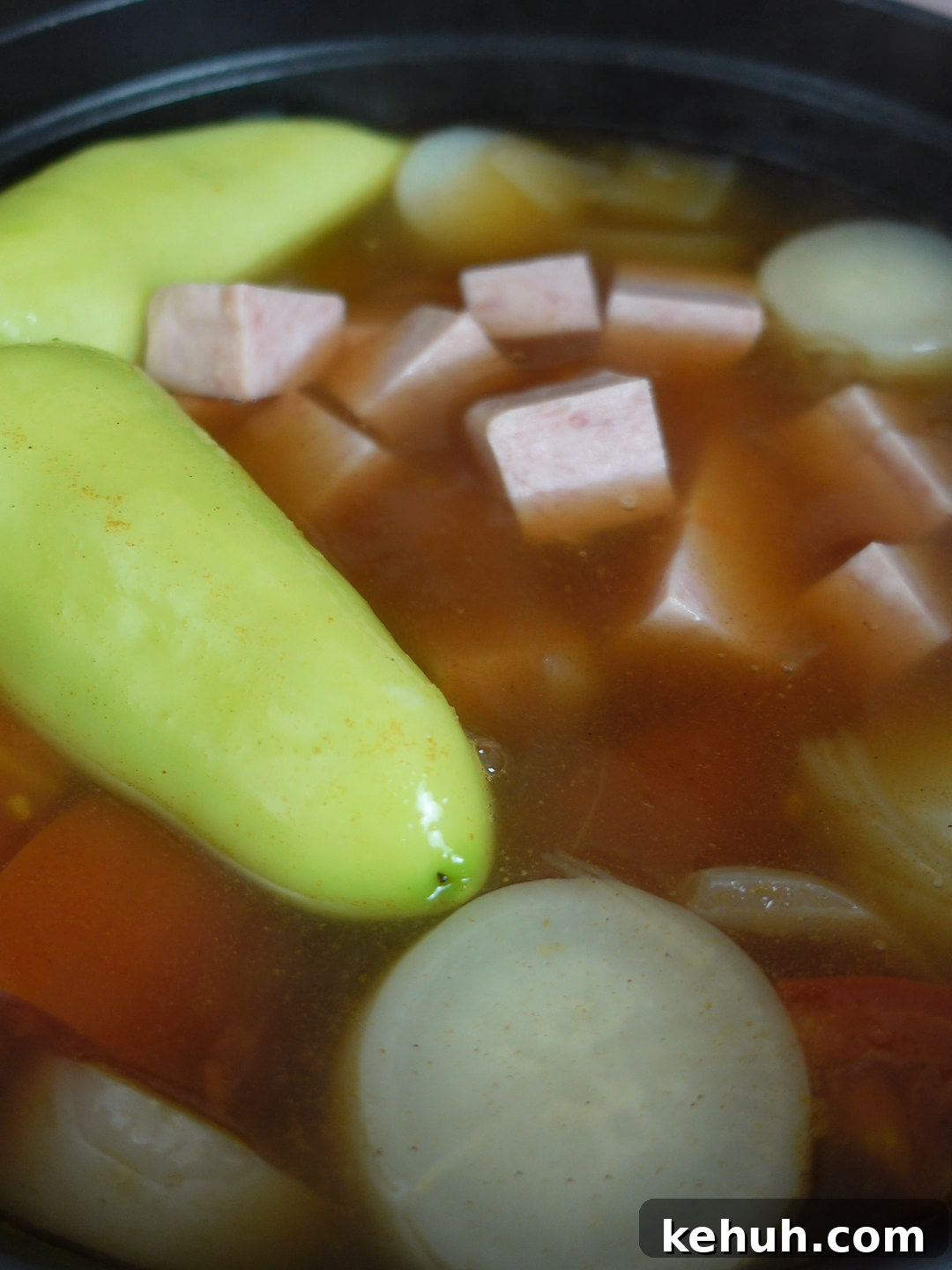 SPAM Sinigang Recipe: Tangy Filipino Stew (Episode 6) 5 Sinigang simmering