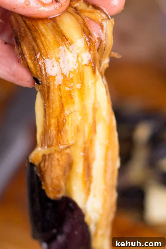 Charred BBQ aubergine