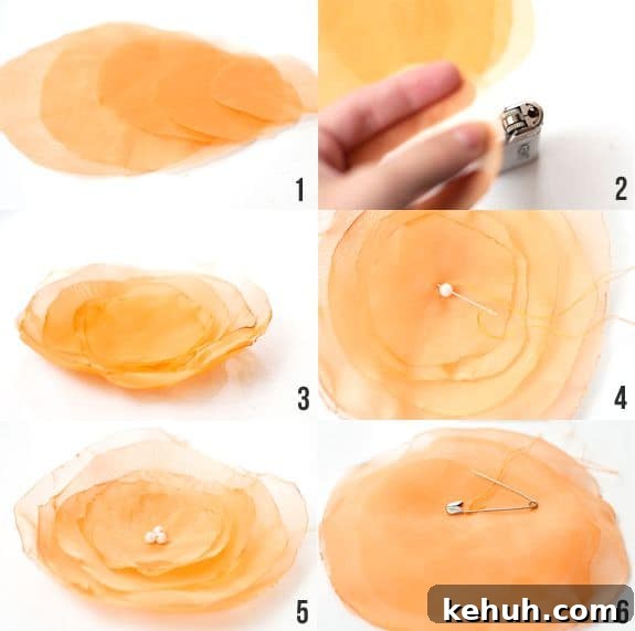 Armani Flower Pin Instructions