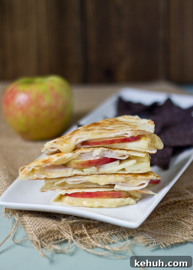 Sliced apples and cheese