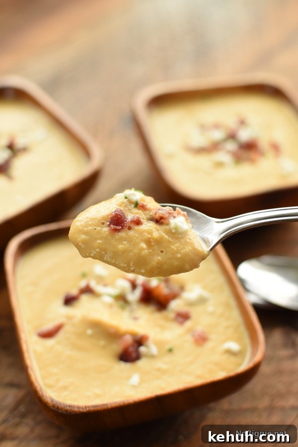 Creamy Roasted Butternut Squash Soup with Sage and Garlic 3 butternut squash soup