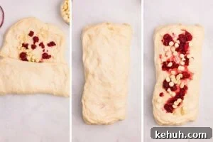dough folded with fillings