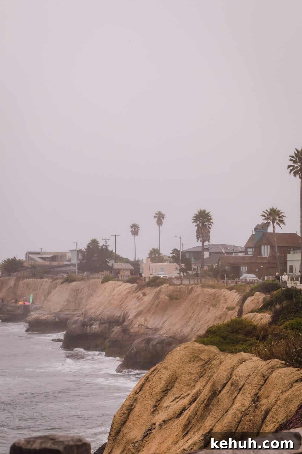 a view of East Cliff, in Pleasure Point, Santa Cruz